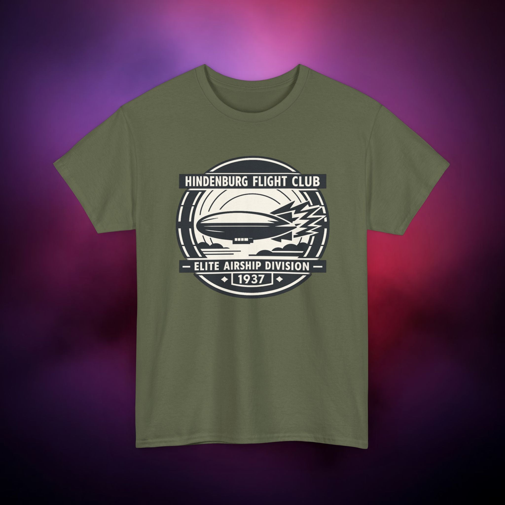 Hindenburg Flight Club T-Shirt – Vintage Airship 1937 Graphic Tee | Zeppelin Disaster Retro Shirt | Aviation History Horror Tee