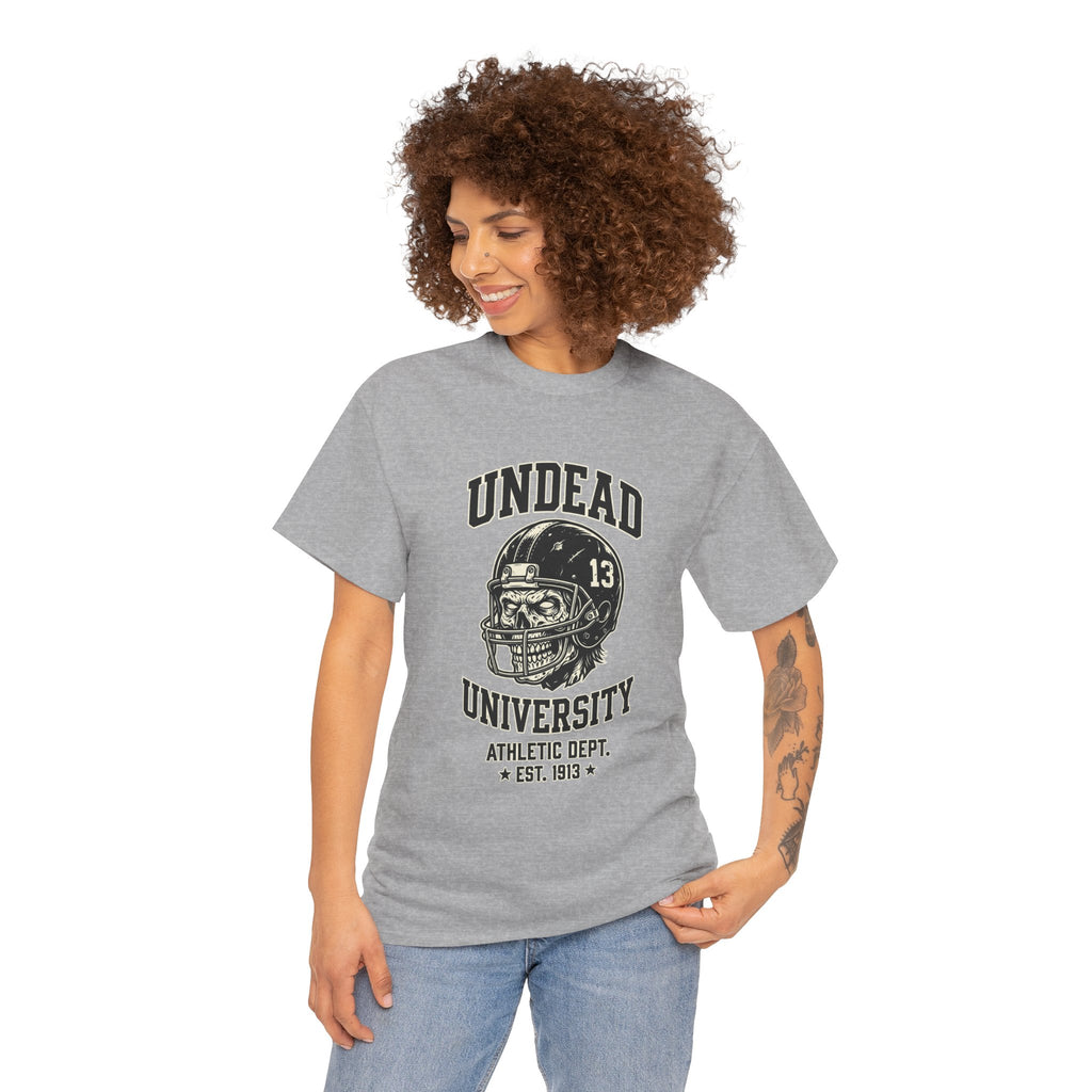 Undead University Football T-Shirt — Gothic Football Vintage College Tee