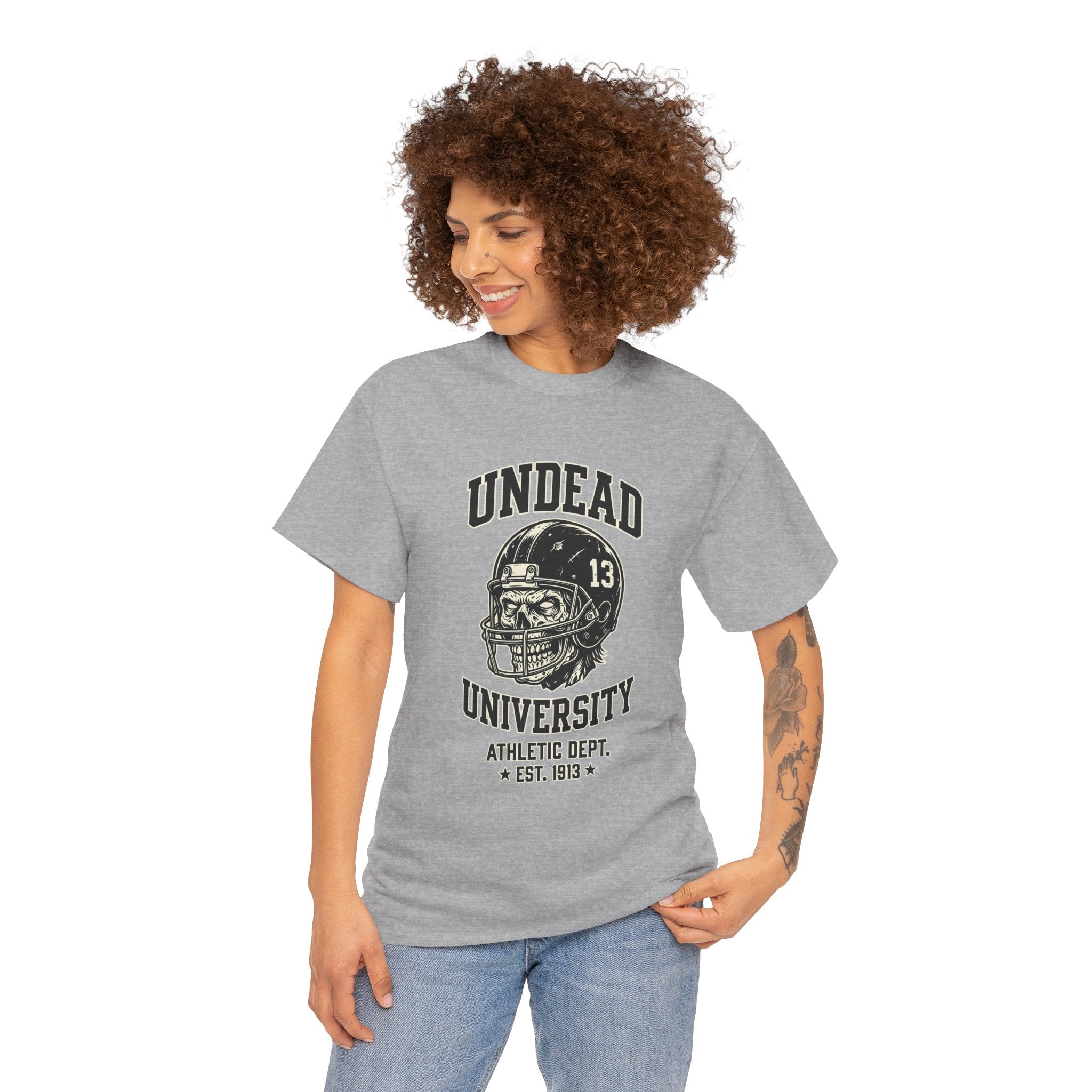 Undead University Football T-Shirt — Gothic Football Vintage College Tee