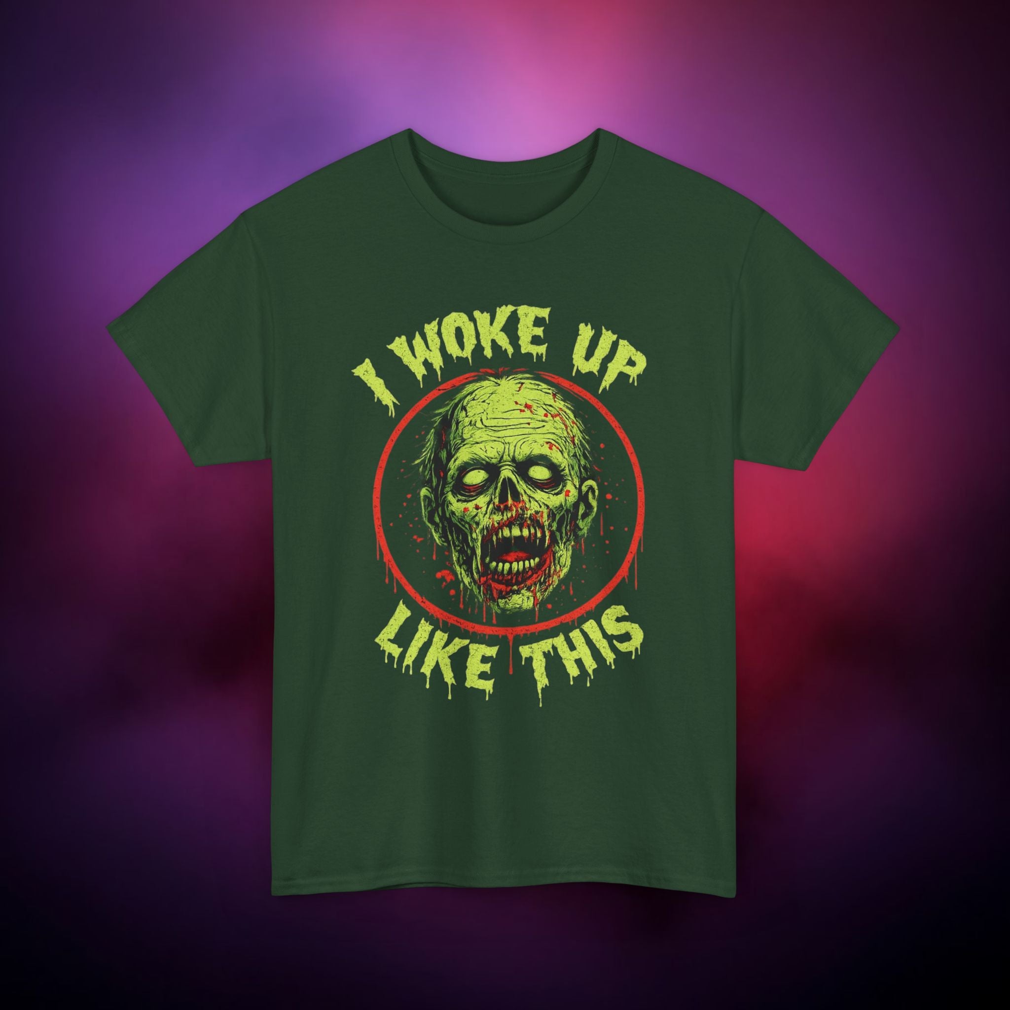 I Woke Up Like This Zombie T‑Shirt – Funny Horror Undead Graphic Tee for Zombie Fans