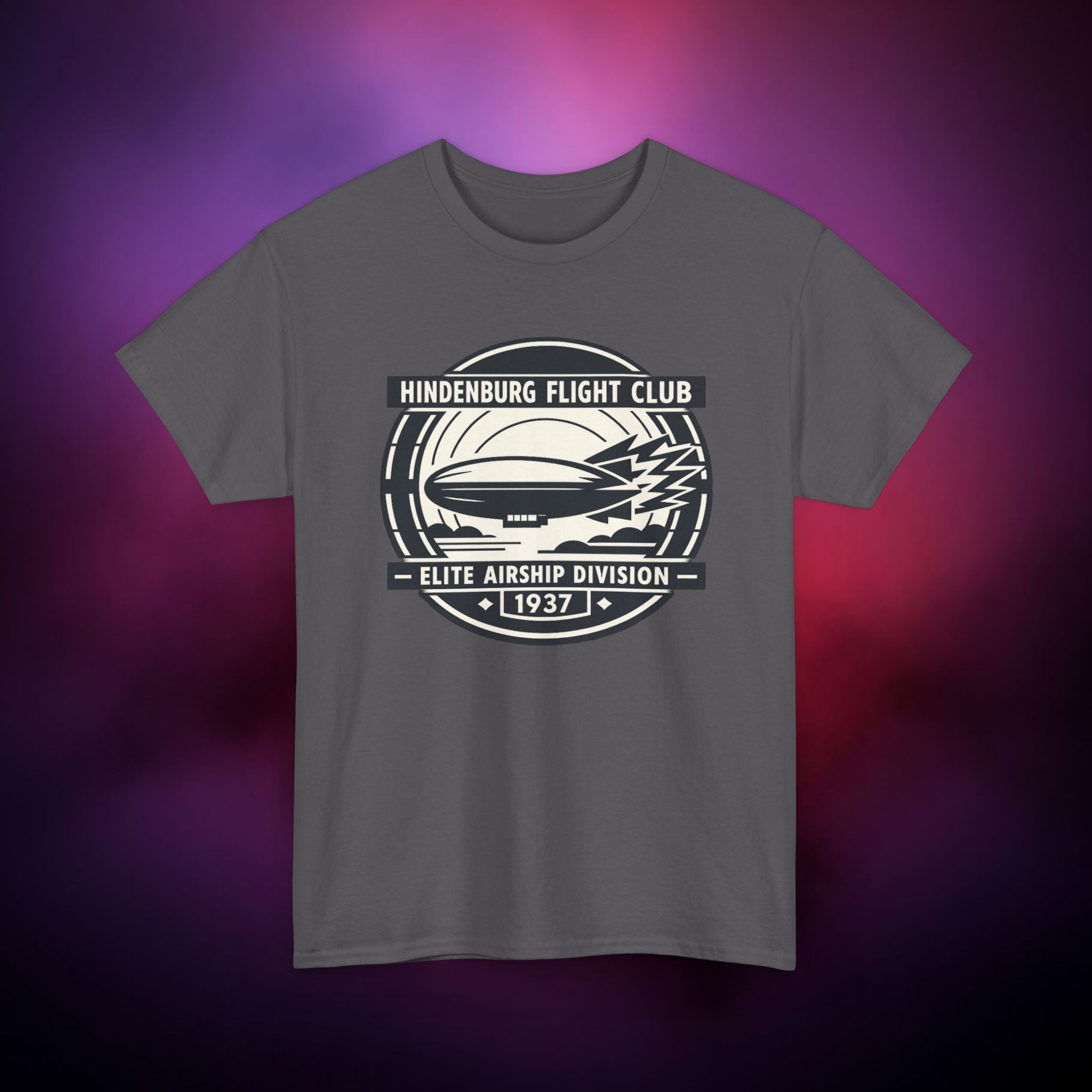 Hindenburg Flight Club T-Shirt – Vintage Airship 1937 Graphic Tee | Zeppelin Disaster Retro Shirt | Aviation History Horror Tee