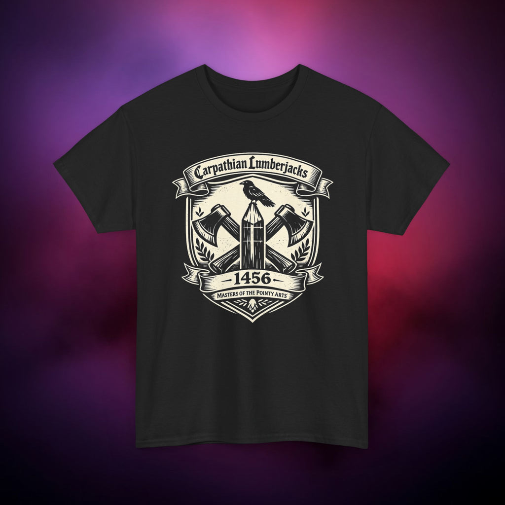 Carpathian Lumberjacks 1456 T-Shirt – Dracula Inspired Gothic Tee | Transylvania Vampire Horror Shirt | Dark Academia Occult Graphic
