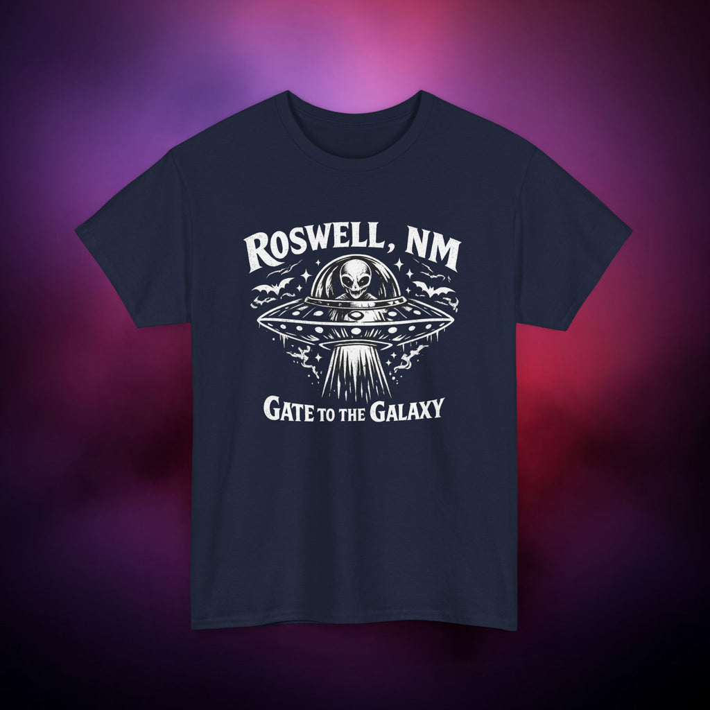 Roswell New Mexico UFO T‑Shirt – Gate to the Galaxy Alien Horror Design