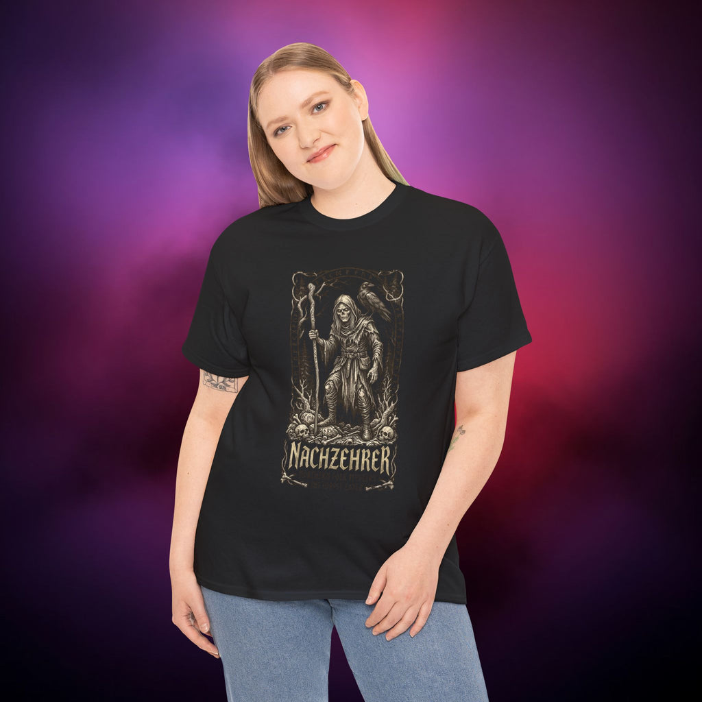 Nachzehrer Horror T‑Shirt – German Folk Undead | Medieval Night Eater Myth