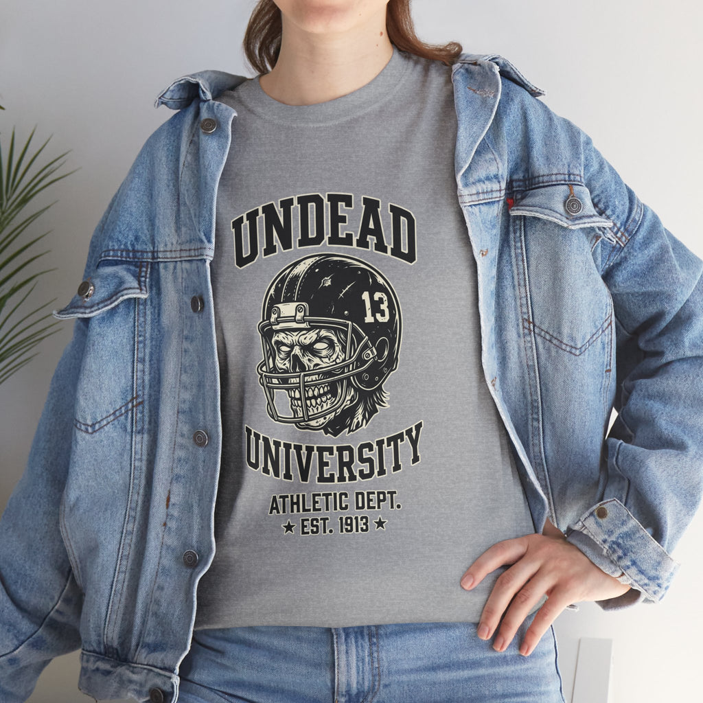 Undead University Football T-Shirt — Gothic Football Vintage College Tee
