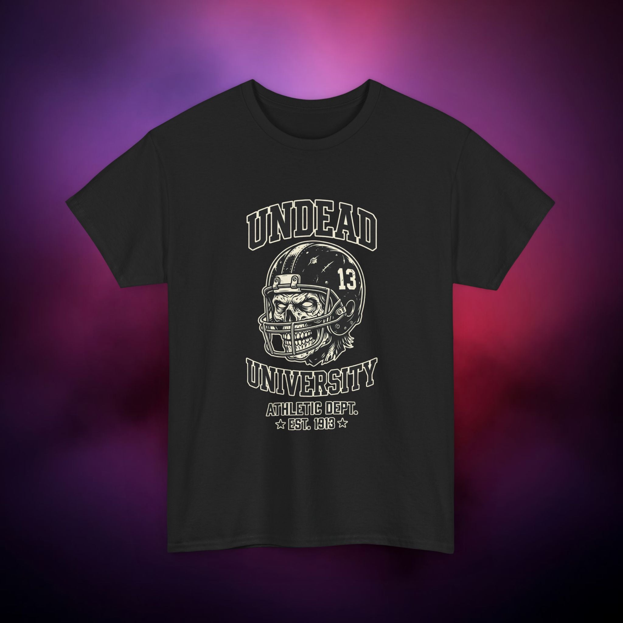 Undead University Football T-Shirt — Gothic Football Vintage College Tee
