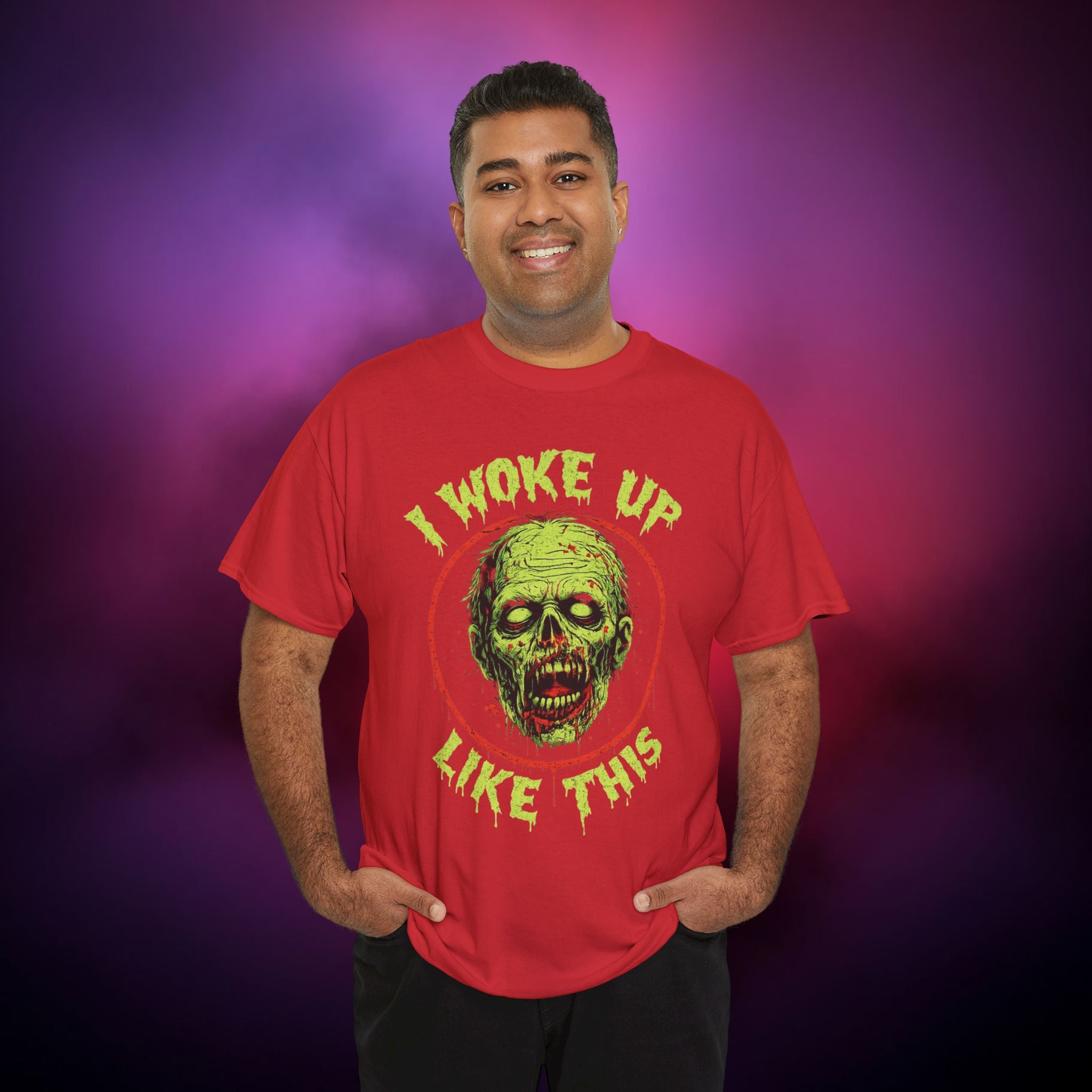 I Woke Up Like This Zombie T‑Shirt – Funny Horror Undead Graphic Tee for Zombie Fans