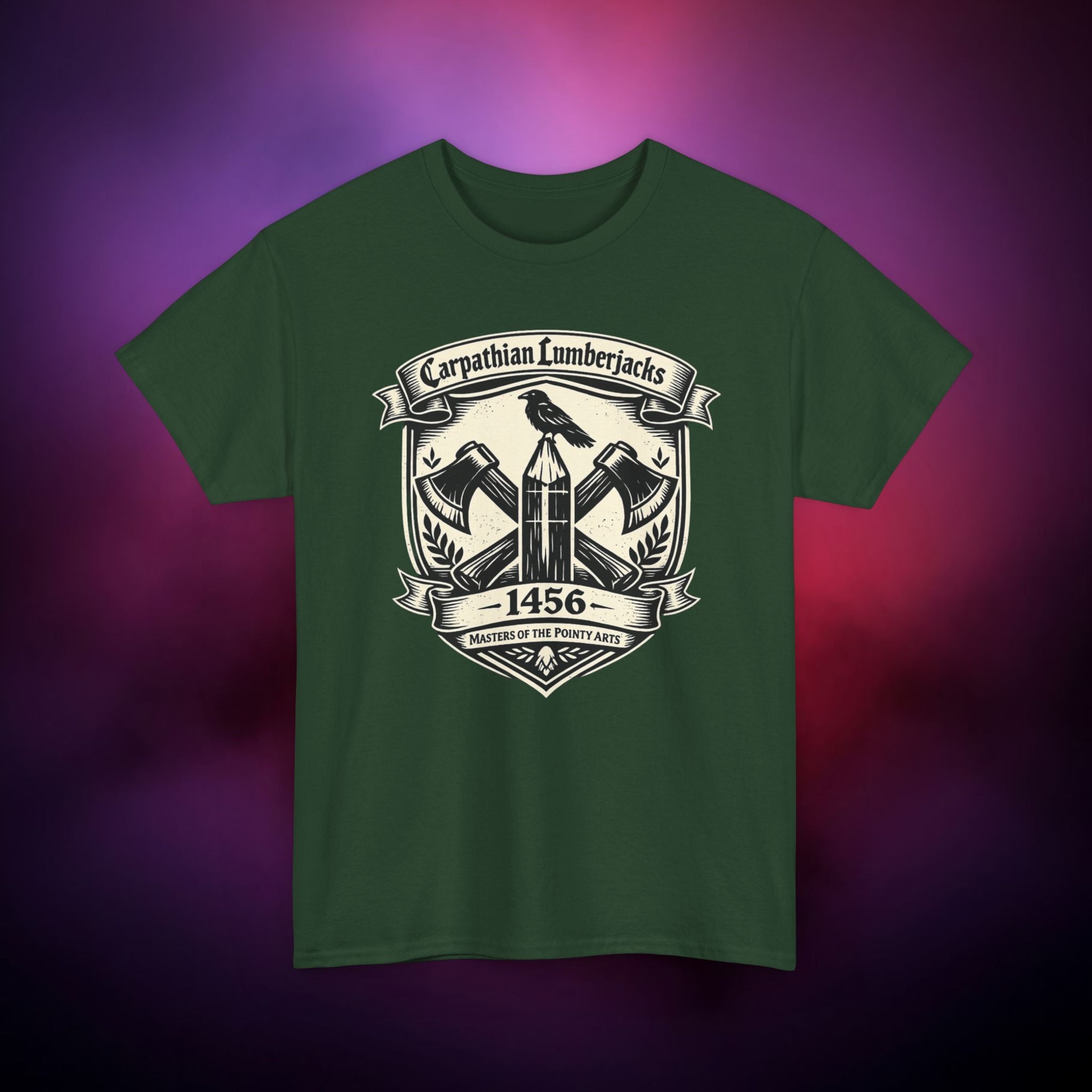 Carpathian Lumberjacks 1456 T-Shirt – Dracula Inspired Gothic Tee | Transylvania Vampire Horror Shirt | Dark Academia Occult Graphic