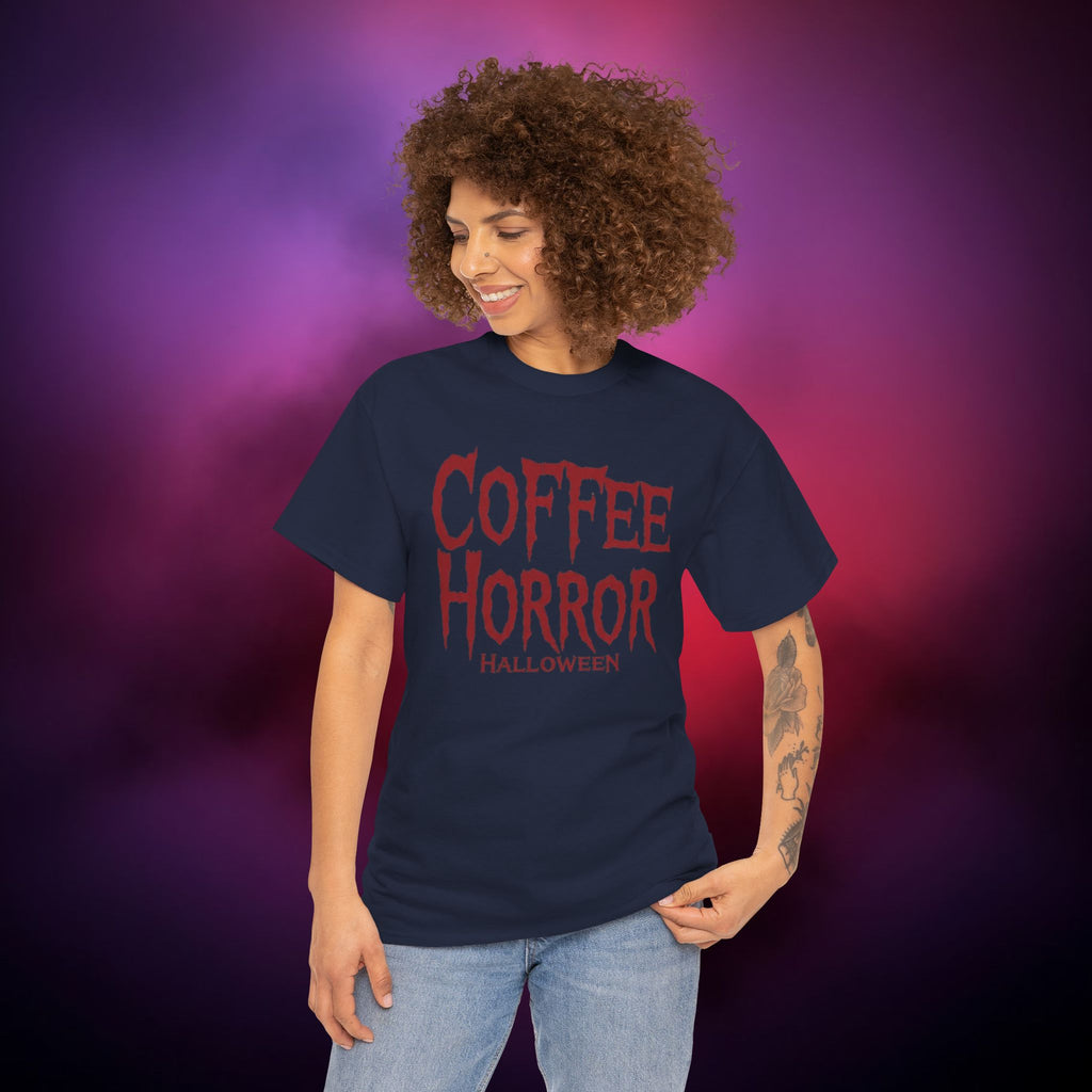 Coffee Horror Halloween T‑Shirt – Horror Coffee Lover Graphic Tee