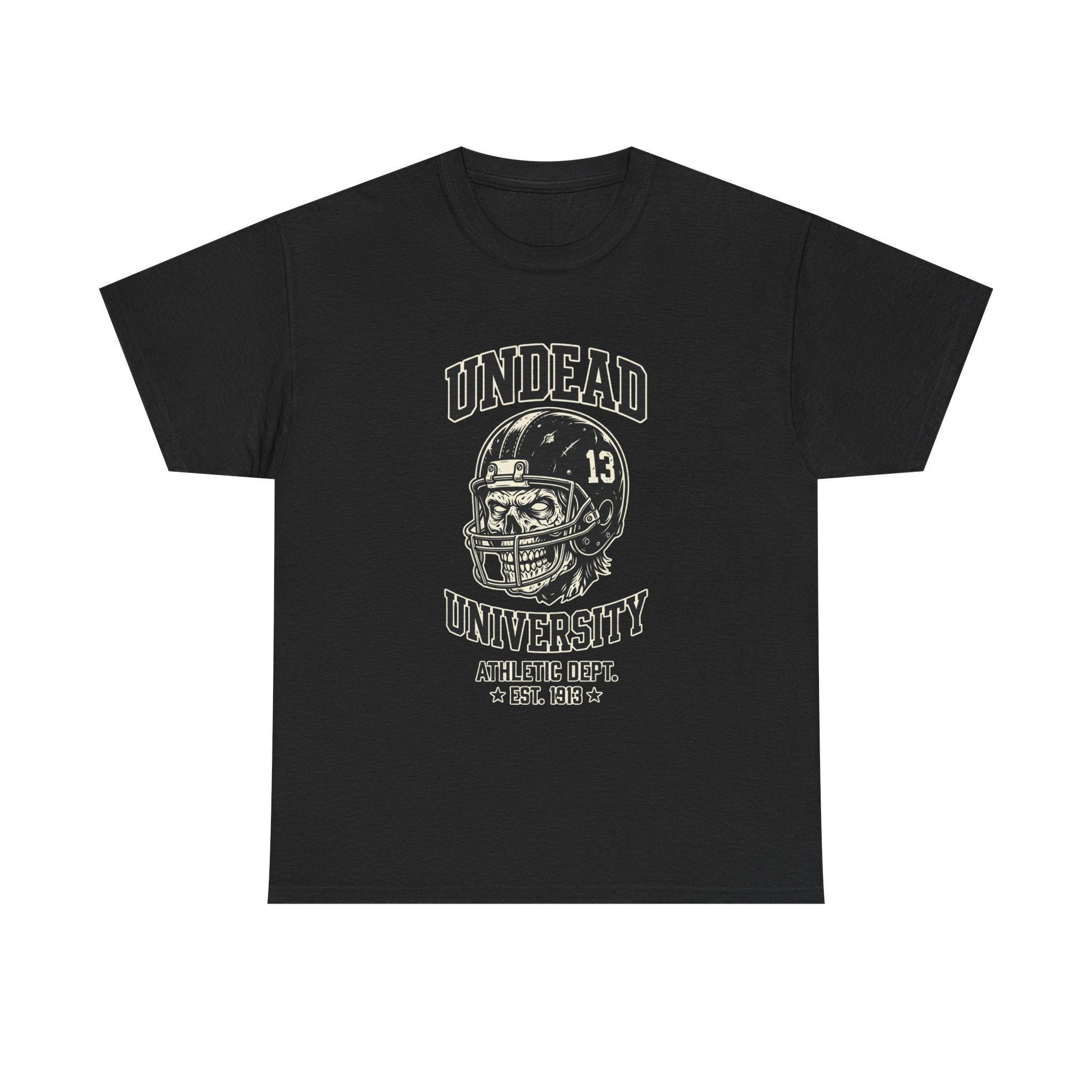Undead University Football T-Shirt — Gothic Football Vintage College Tee