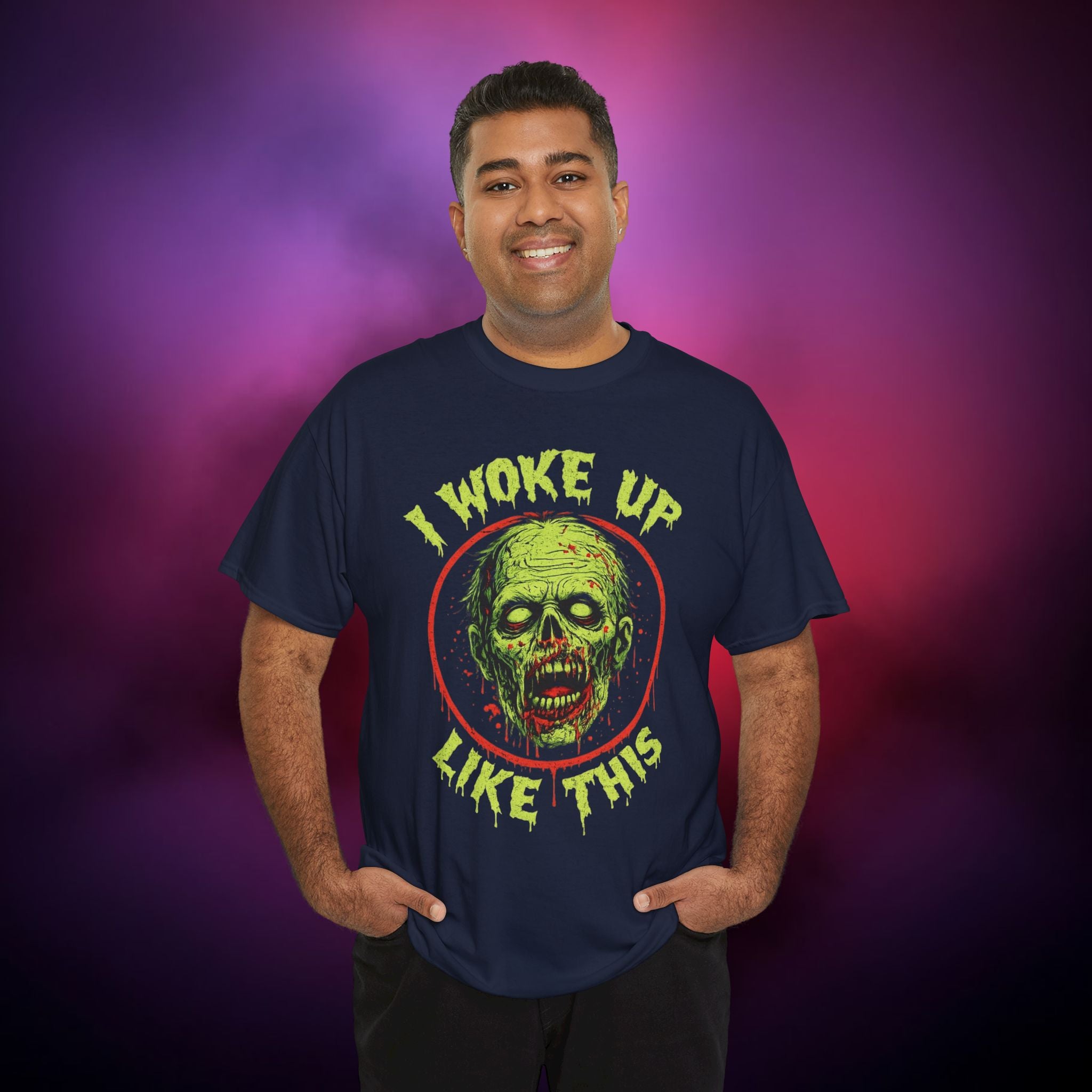 I Woke Up Like This Zombie T‑Shirt – Funny Horror Undead Graphic Tee for Zombie Fans