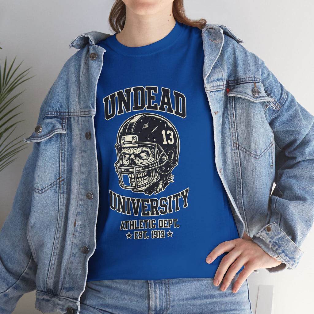 Undead University Football T-Shirt — Gothic Football Vintage College Tee
