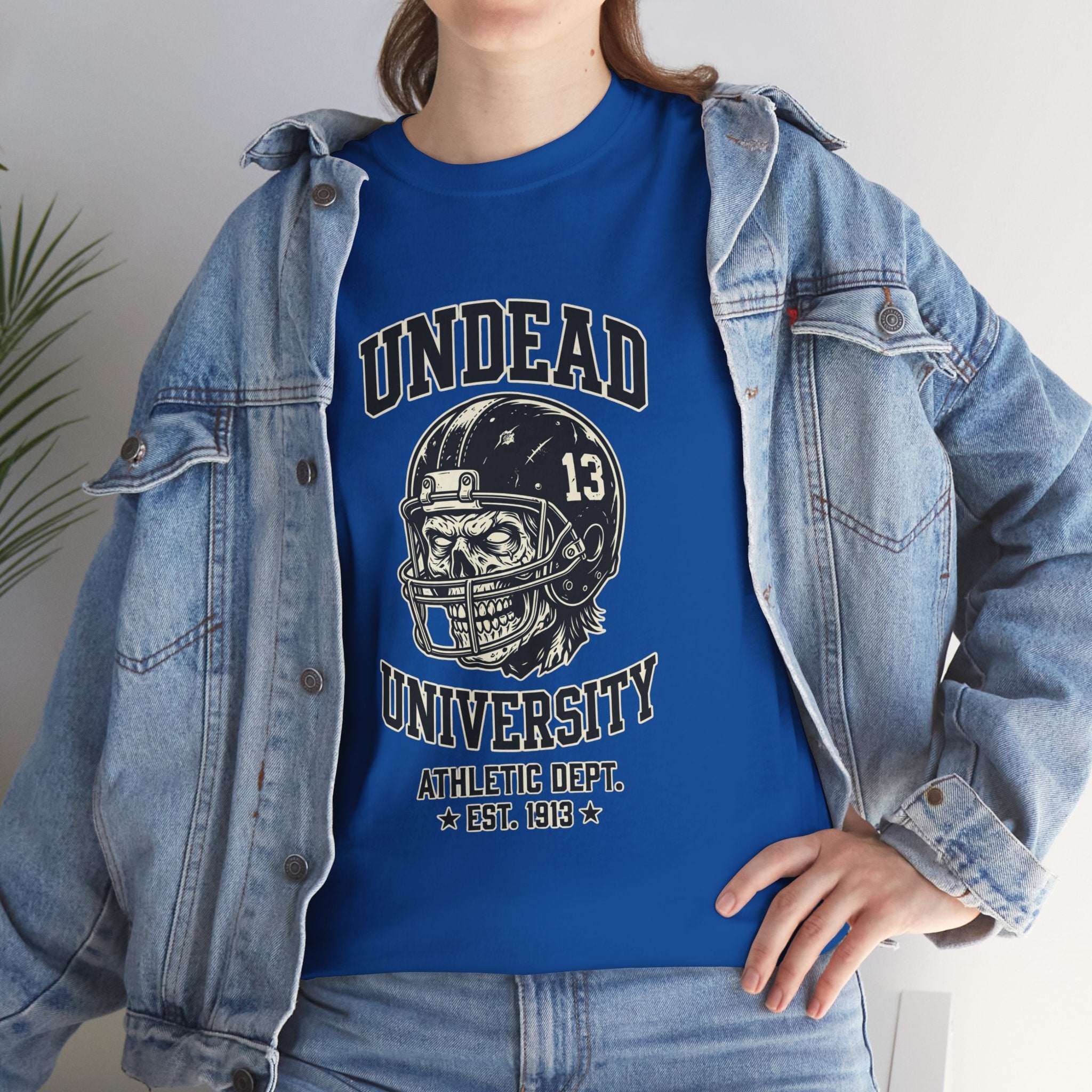 Undead University Football T-Shirt — Gothic Football Vintage College Tee