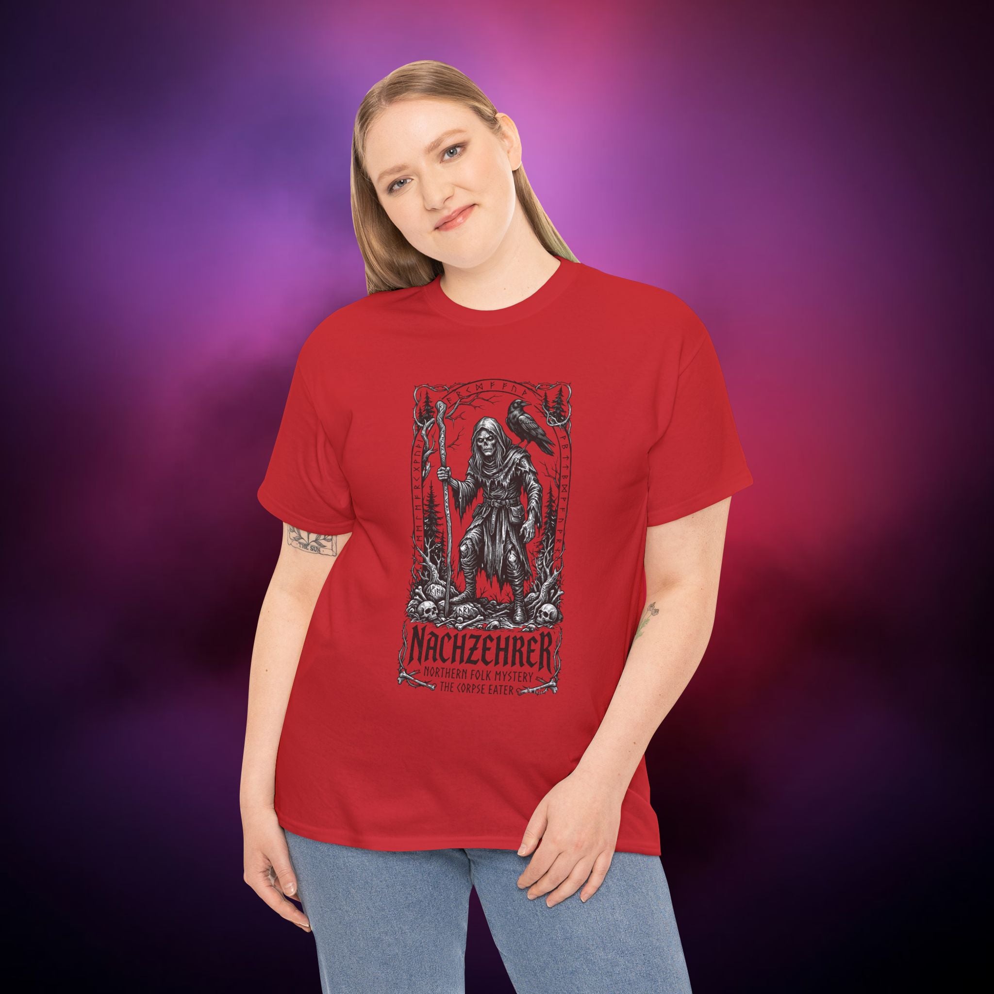 Nachzehrer Horror T‑Shirt – German Folk Undead | Medieval Night Eater Myth