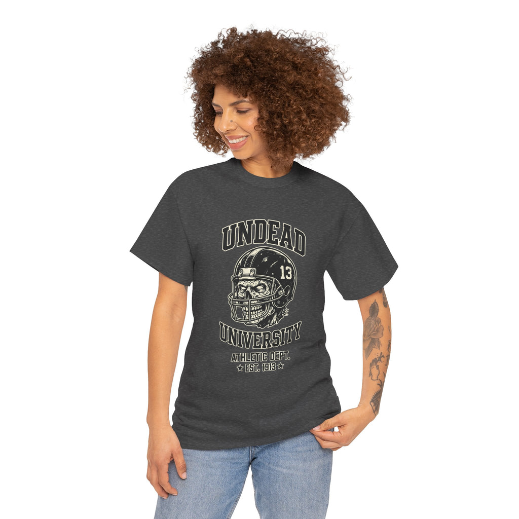 Undead University Football T-Shirt — Gothic Football Vintage College Tee