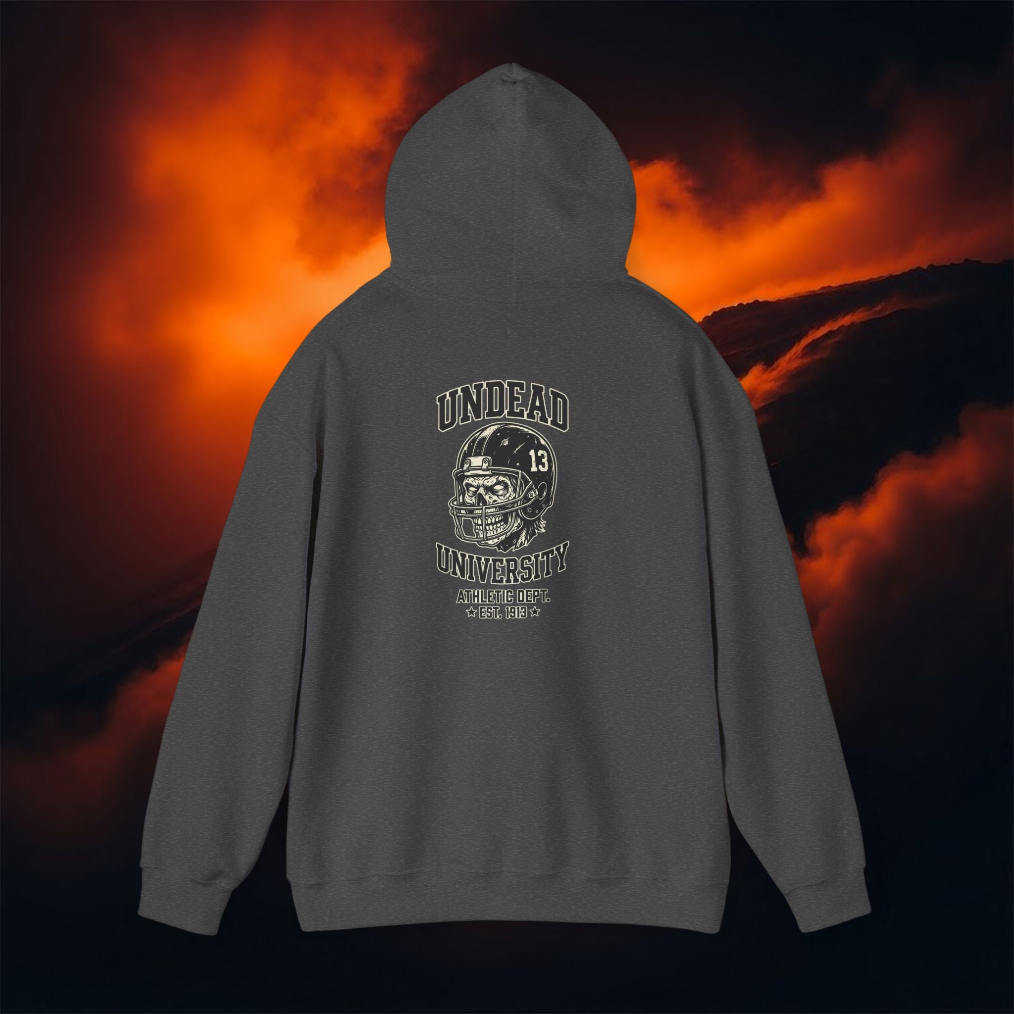 Undead University Hoodie – Vintage Horror College Skull | Athletic Dept 13