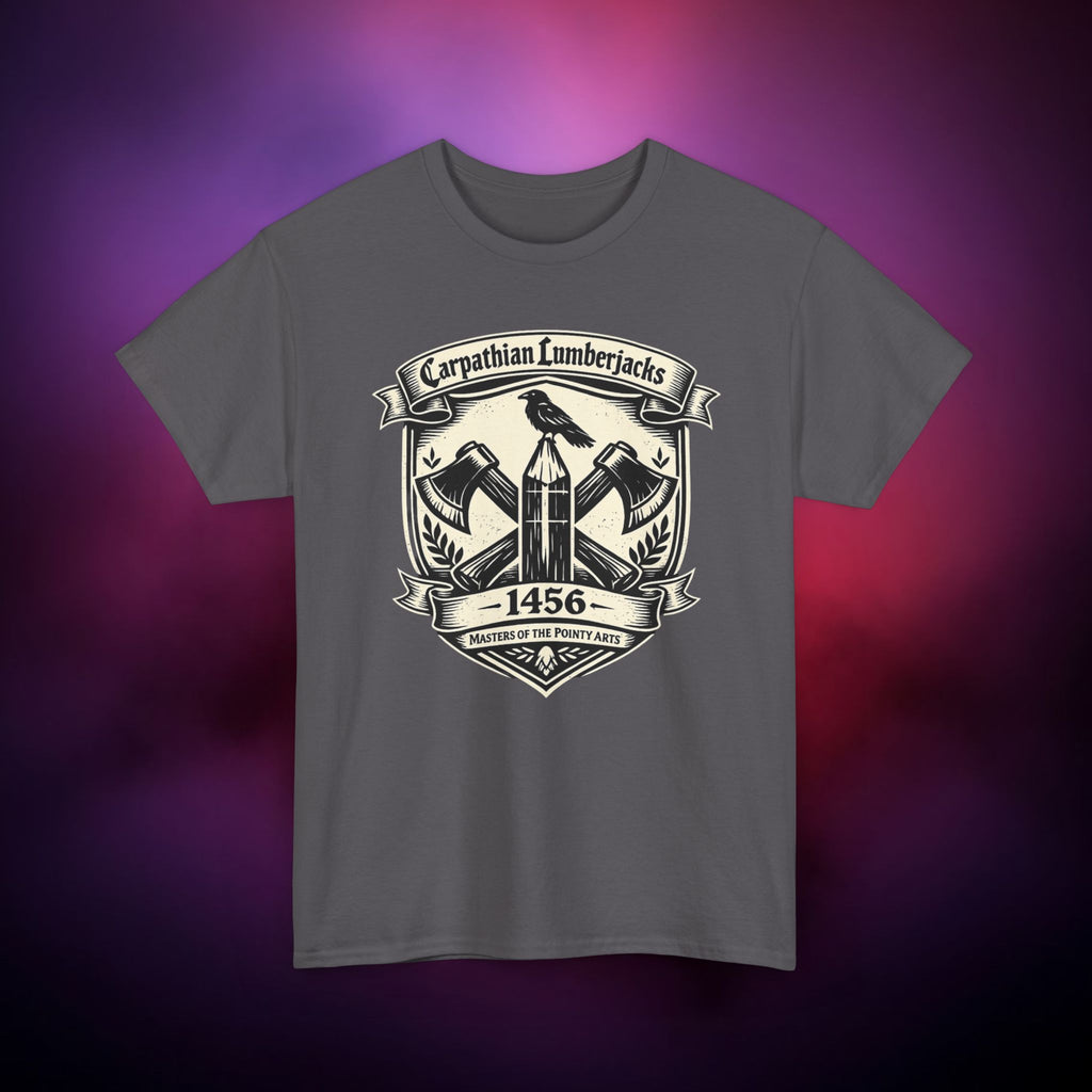 Carpathian Lumberjacks 1456 T-Shirt – Dracula Inspired Gothic Tee | Transylvania Vampire Horror Shirt | Dark Academia Occult Graphic