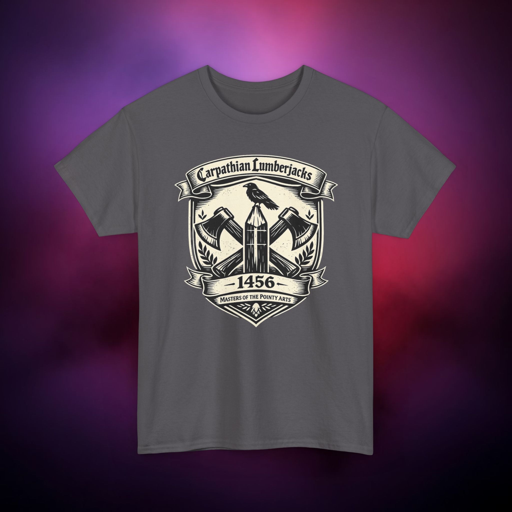 Carpathian Lumberjacks 1456 T-Shirt – Dracula Inspired Gothic Tee | Transylvania Vampire Horror Shirt | Dark Academia Occult Graphic