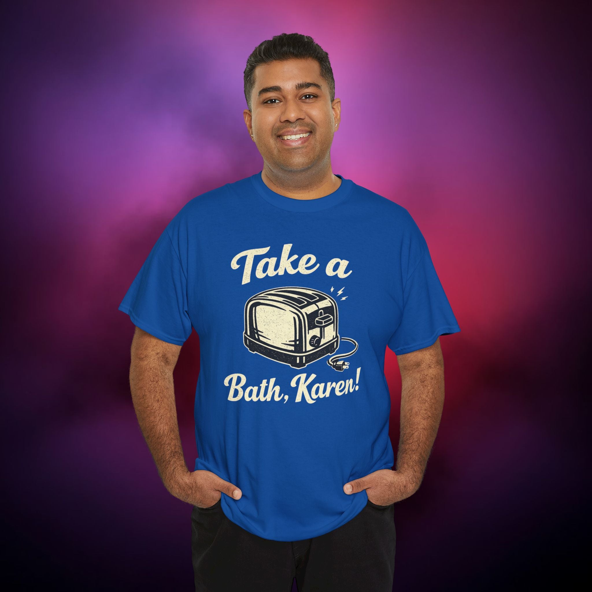 Bath Time for Karen Funny T-Shirt – Sarcastic Humor Graphic Tee with Vintage Toaster Design | Meme Shirt Gift for Friends & Parties