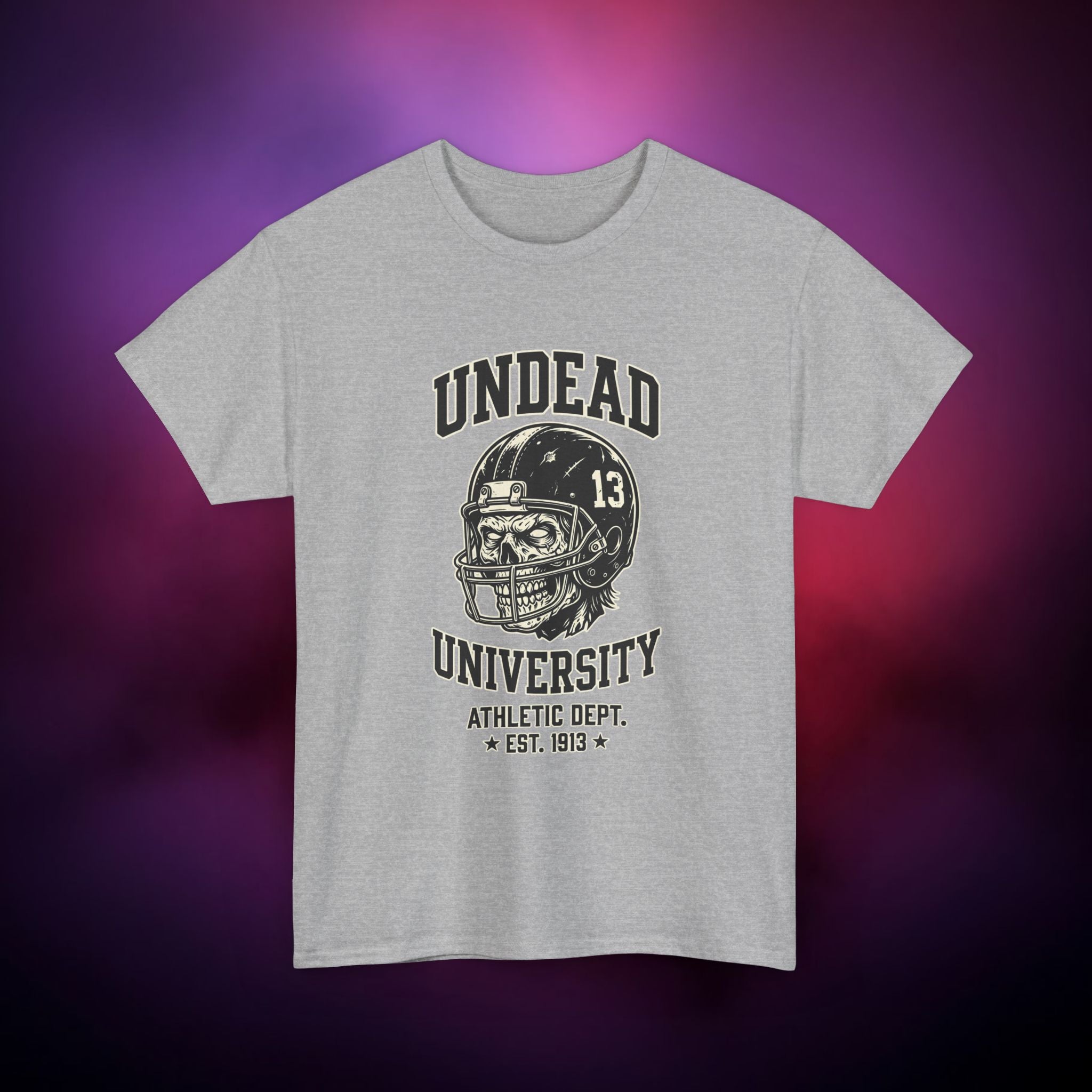 Undead University Football T-Shirt — Gothic Football Vintage College Tee