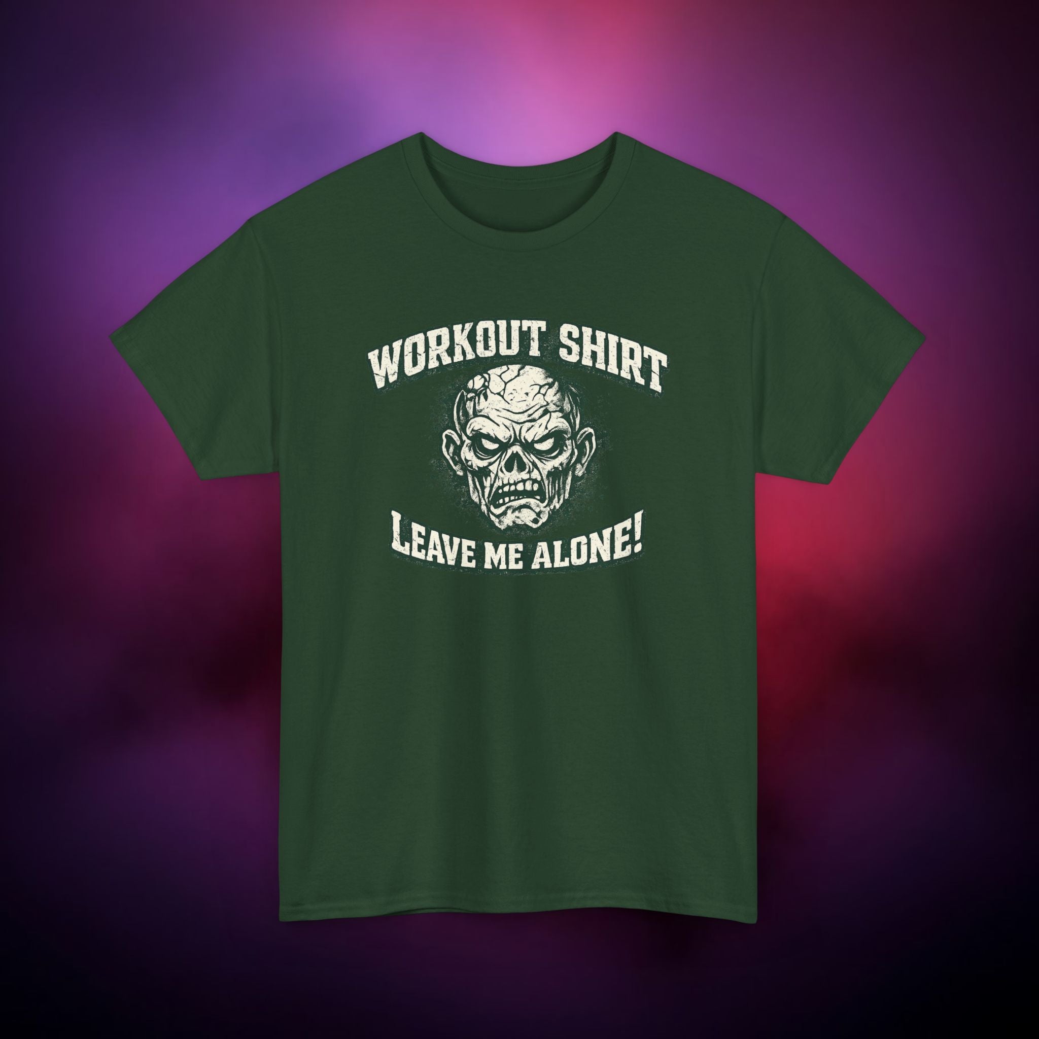 Funny Horror Workout Shirt – Zombie Gym T-Shirt “Leave Me Alone” Gothic Fitness Tee | Spooky Gym Humor Shirt