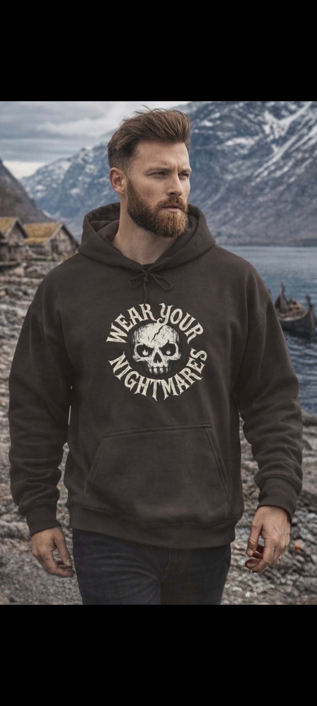 Wear Your Nightmares Hoodie – Undead Viking Warrior