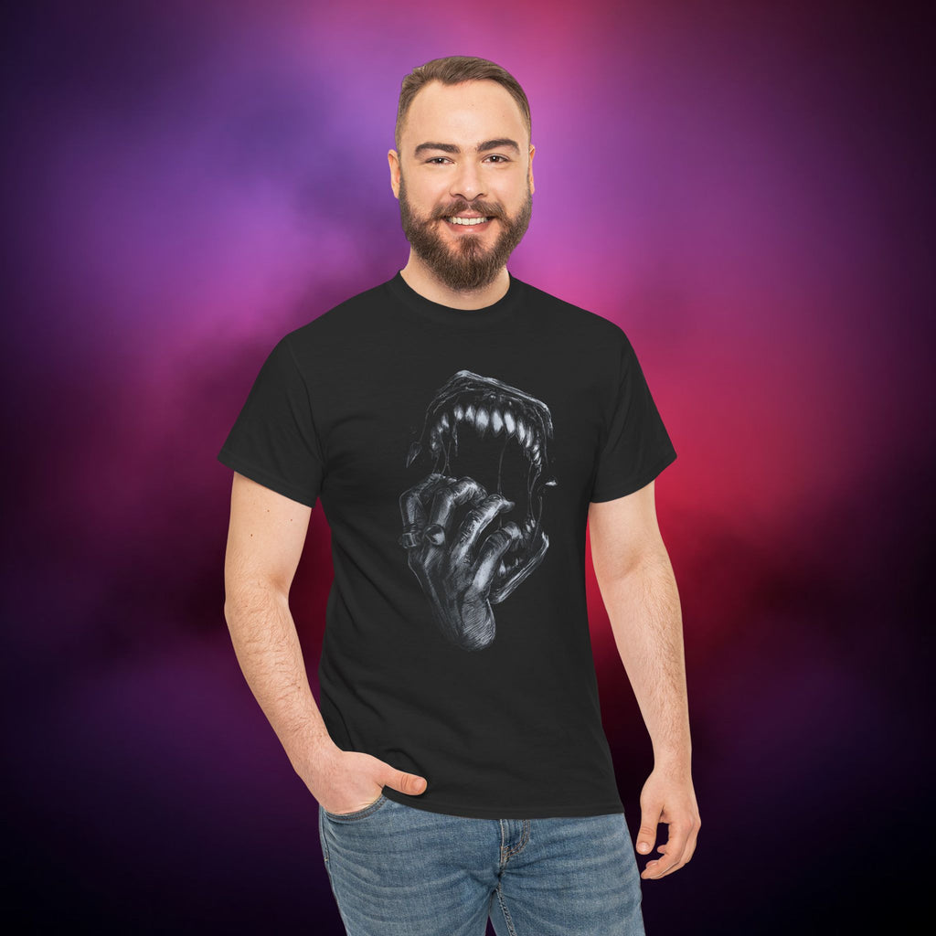 Odontophobia Horror T‑Shirt – Fear of Teeth Psychological Nightmare Design