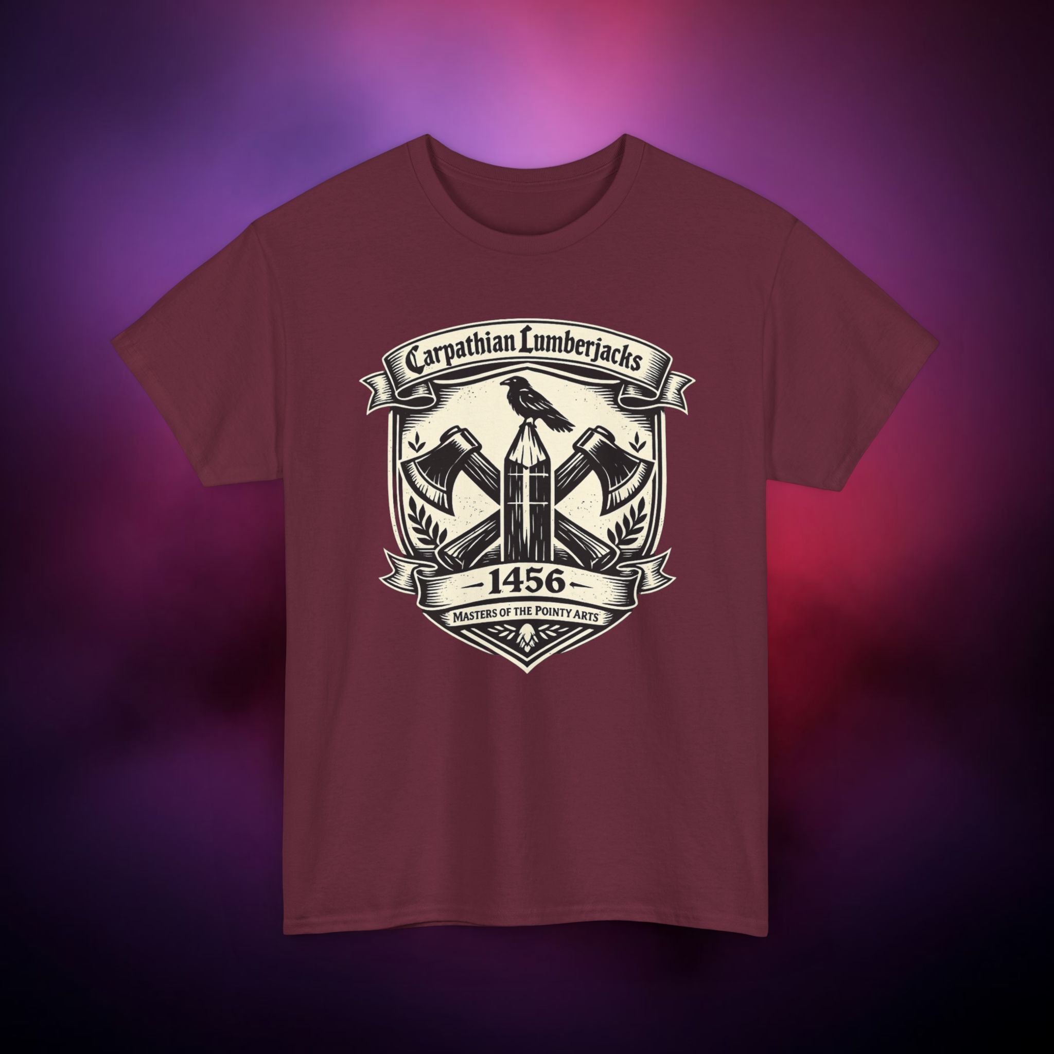 Carpathian Lumberjacks 1456 T-Shirt – Dracula Inspired Gothic Tee | Transylvania Vampire Horror Shirt | Dark Academia Occult Graphic