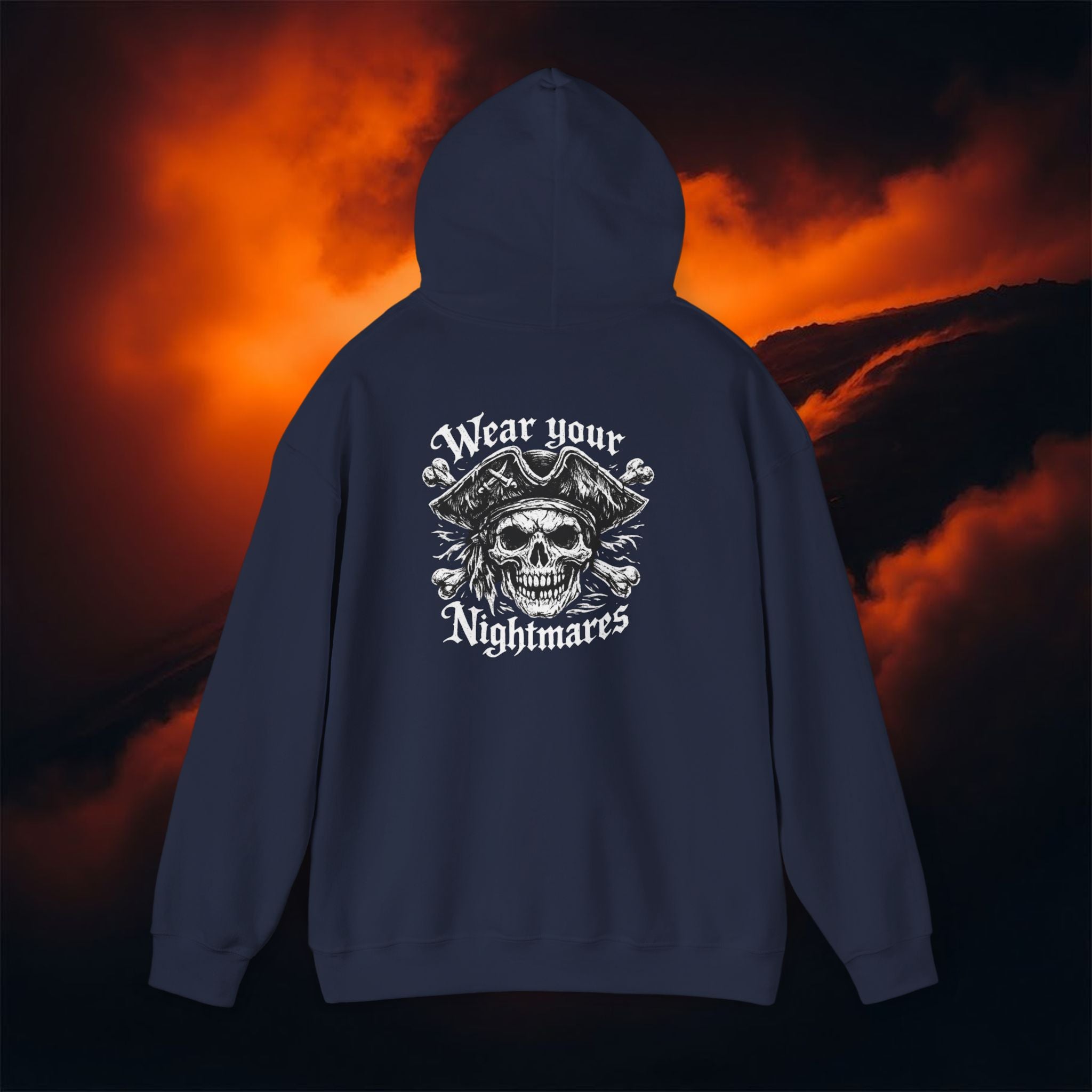 Pirate Skull Hoodie – Vintage Sea Horror Goth - Wear Your Nightmares