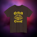 Grilled Cheese Horror T-Shirt – “Griller Cheese” Dark Humor Tee | Melting Gothic Food Parody Shirt | Funny Creepy Graphic Tee