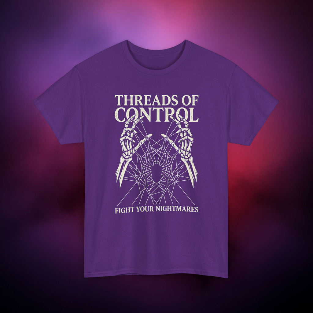 Threads of Control Arachnophobia T‑Shirt – Psychological Spider Horror Design