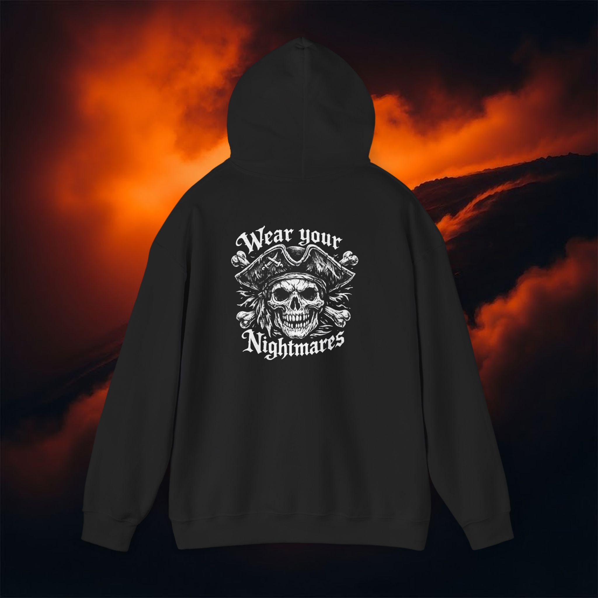 Pirate Skull Hoodie – Vintage Sea Horror Goth - Wear Your Nightmares