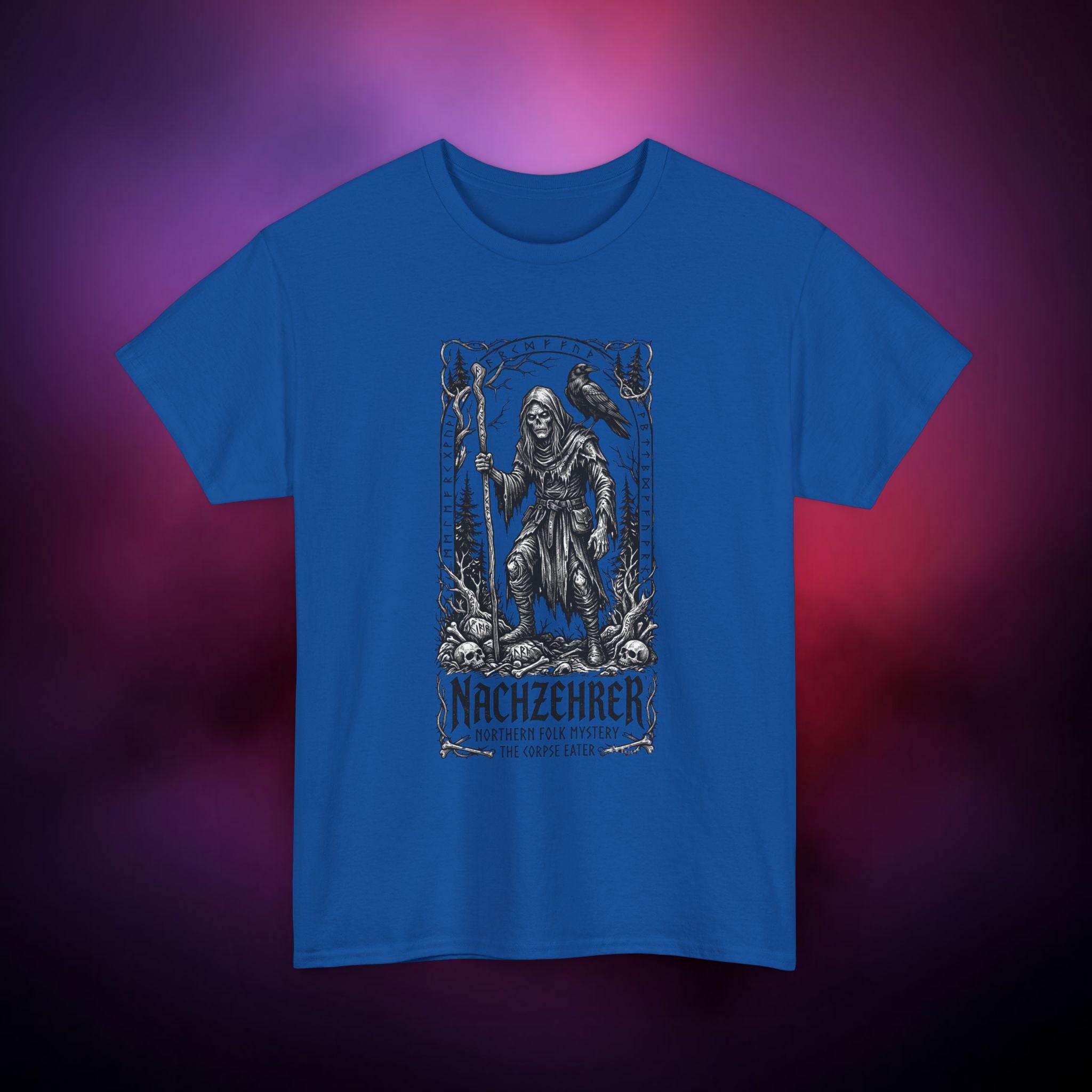 Nachzehrer Horror T‑Shirt – German Folk Undead | Medieval Night Eater Myth