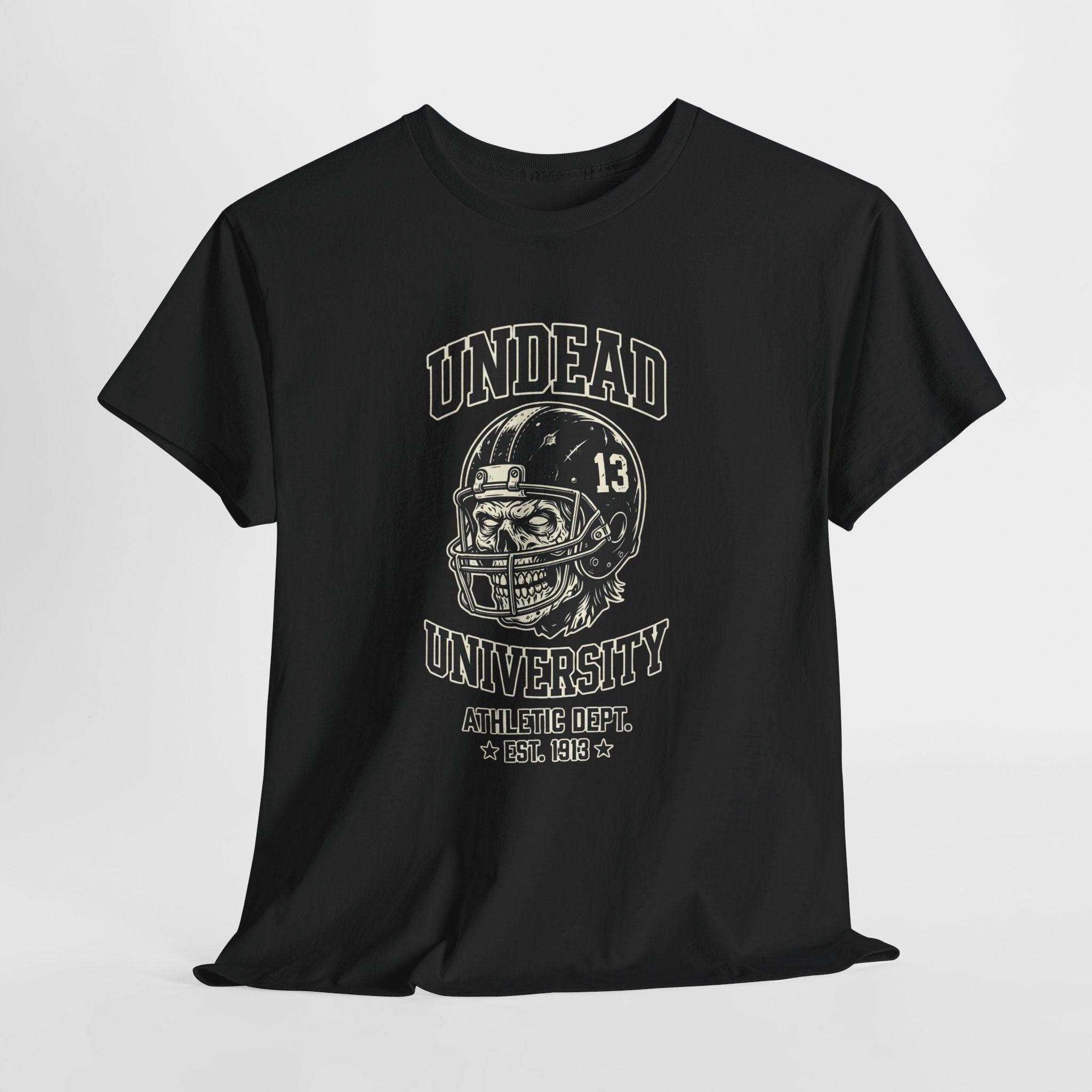 Undead University Football T-Shirt — Gothic Football Vintage College Tee