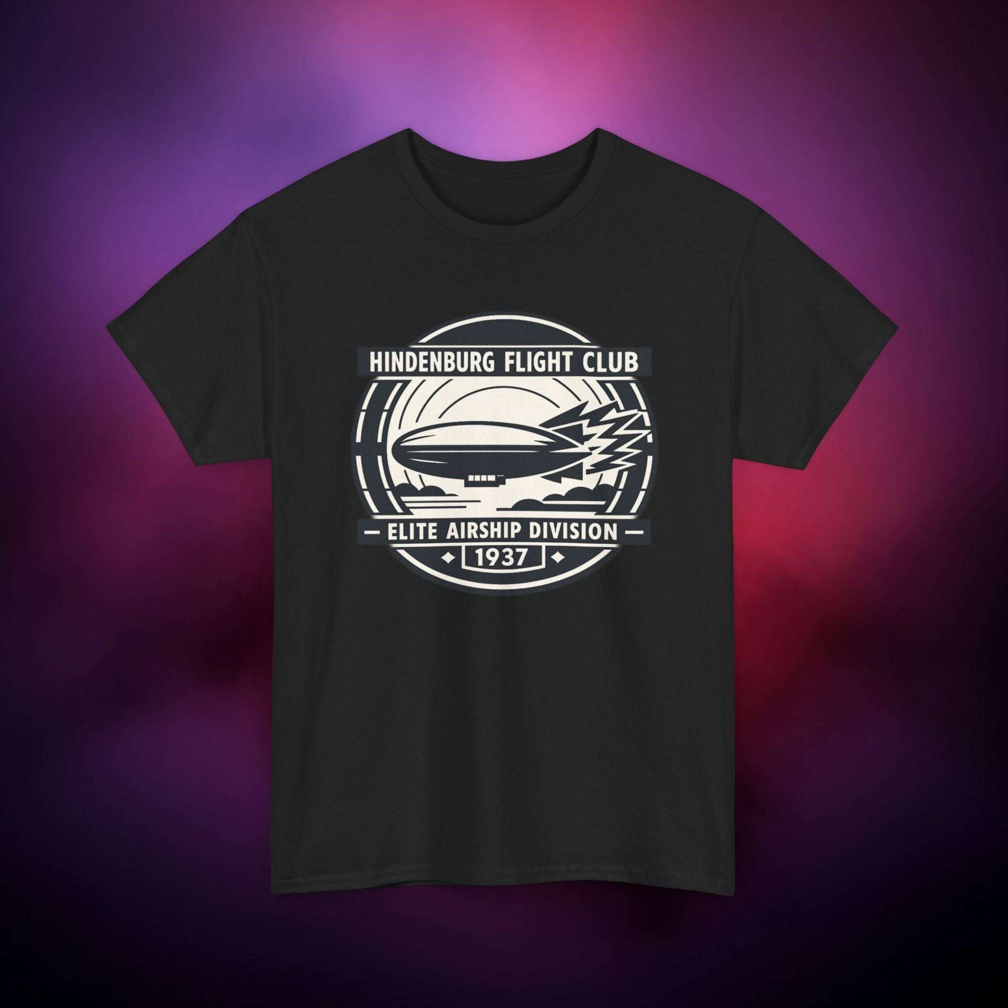 Hindenburg Flight Club T-Shirt – Vintage Airship 1937 Graphic Tee | Zeppelin Disaster Retro Shirt | Aviation History Horror Tee