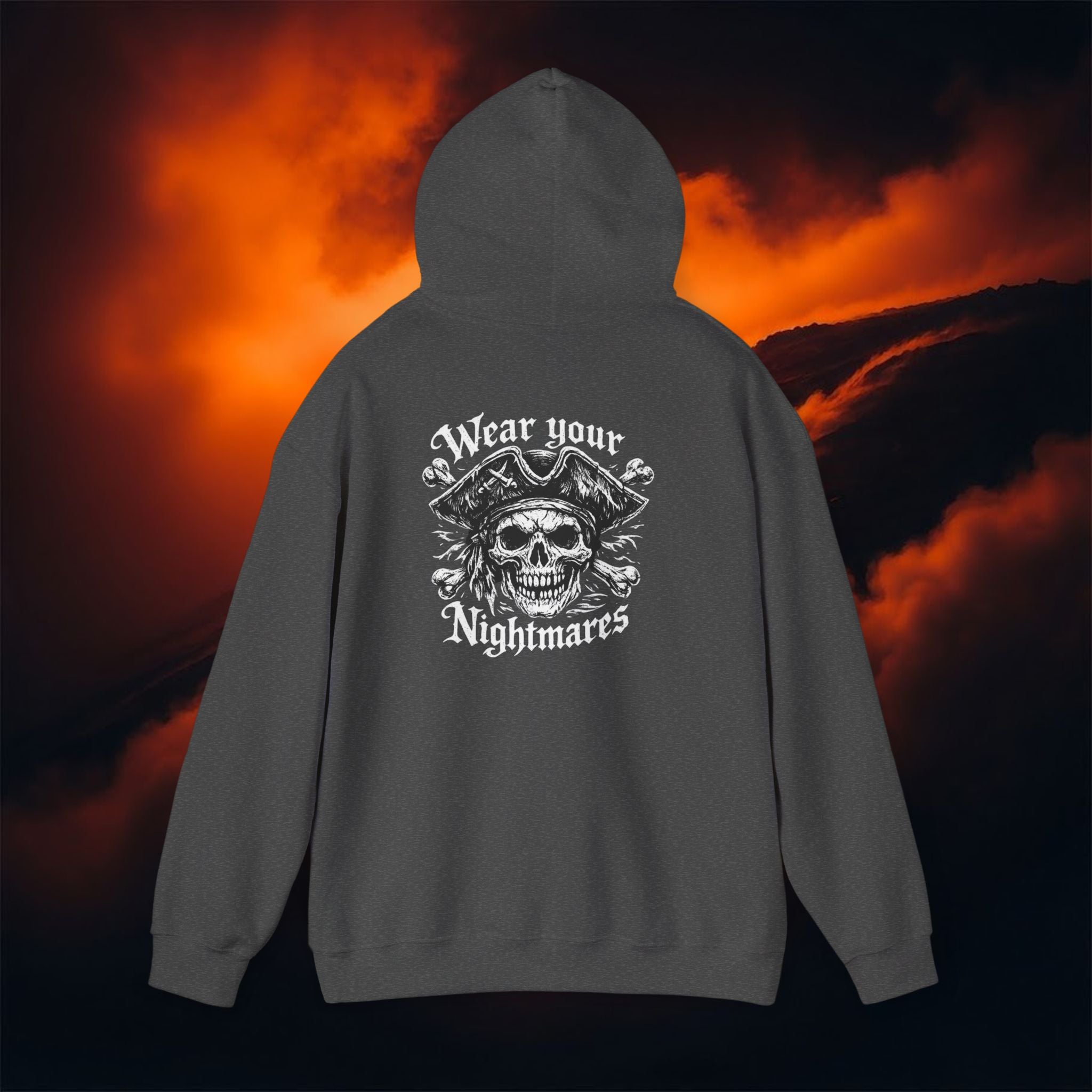 Pirate Skull Hoodie – Vintage Sea Horror Goth - Wear Your Nightmares