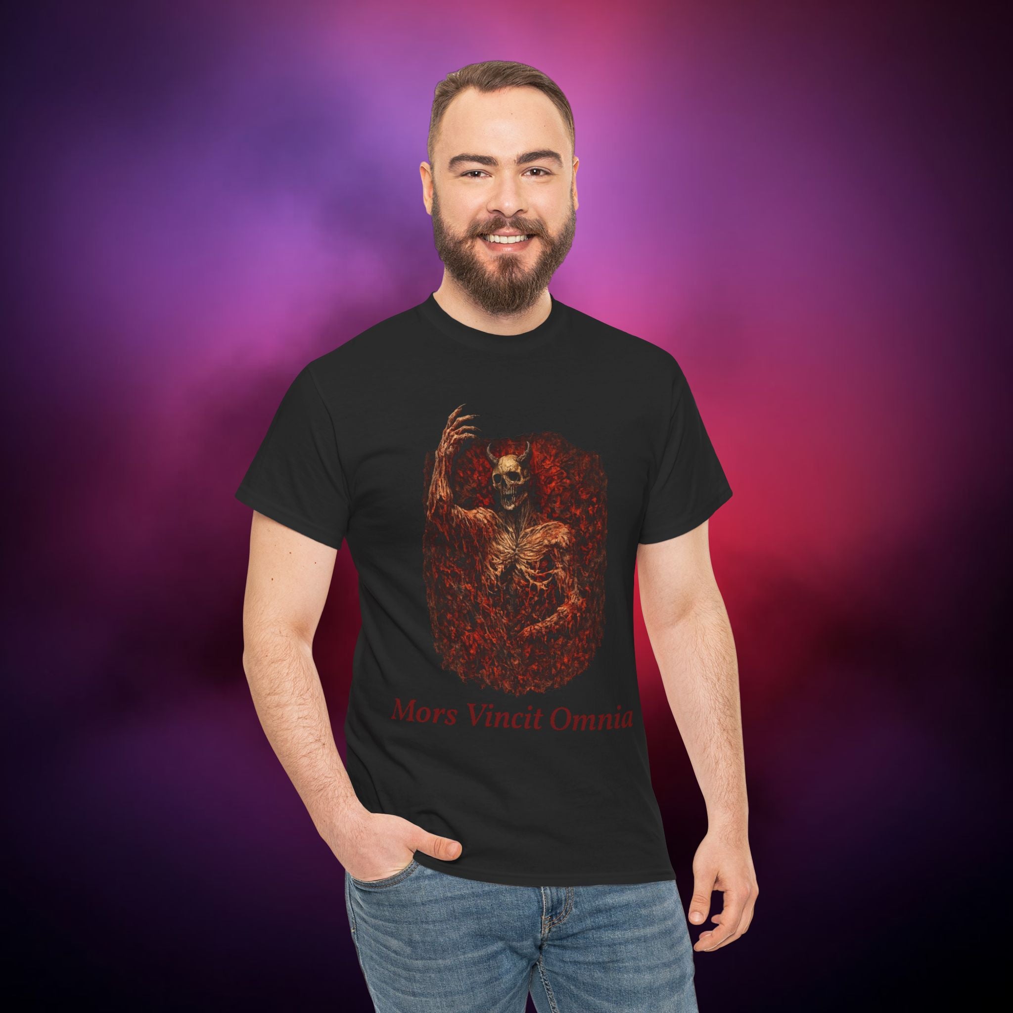 Mors Vincit Omnia T Shirt - Gothic Demon Streetwear