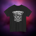 Survive Horror Movie Tee — Retro Villains & ‘Survive’ Graphic T‑Shirt