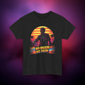 Sunset Zombie T-Shirt – “No Brain No Pain” Retro Horror Tee | Vintage Aesthetic Halloween Shirt