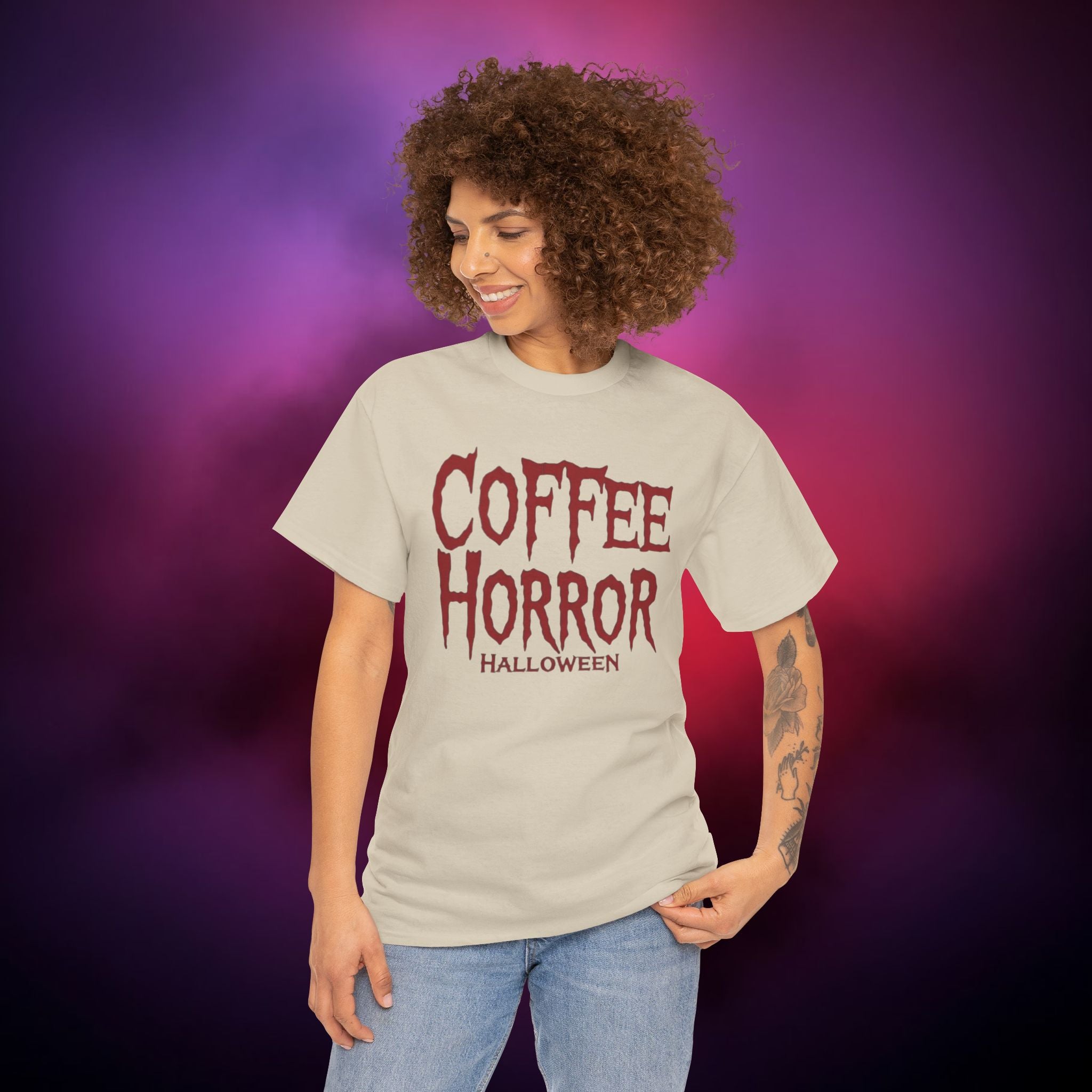 Coffee Horror Halloween T‑Shirt – Horror Coffee Lover Graphic Tee