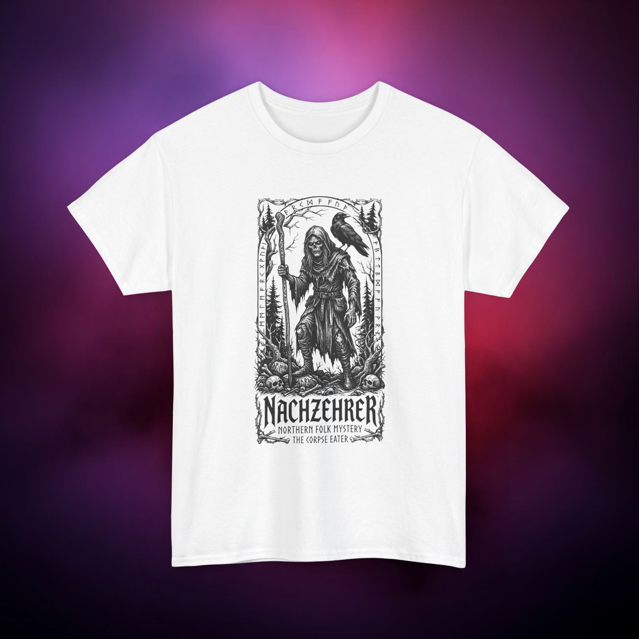 Nachzehrer Horror T‑Shirt – German Folk Undead | Medieval Night Eater Myth