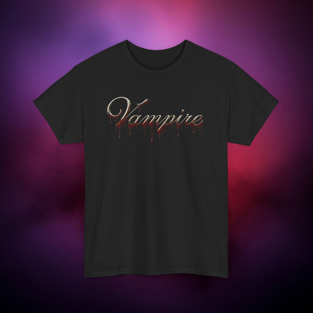 Vampire Horror T-Shirt | Gothic Blood Drip Graphic Tee for Horror & Halloween Fans